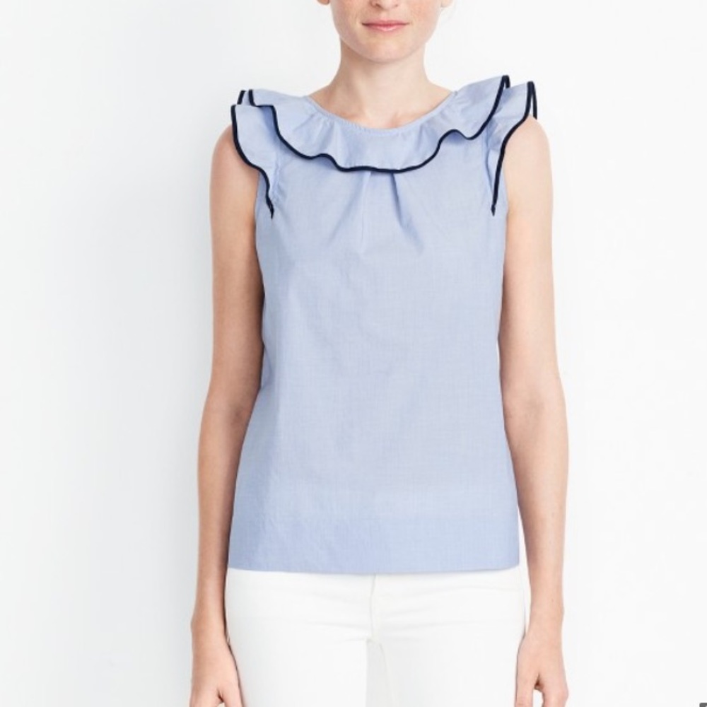 Beautiful J.Crew top with ruffles