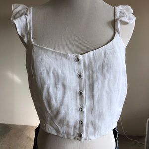 Sleeveless Peasant Crop Top