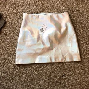 Holographic High Waisted Skirt F21