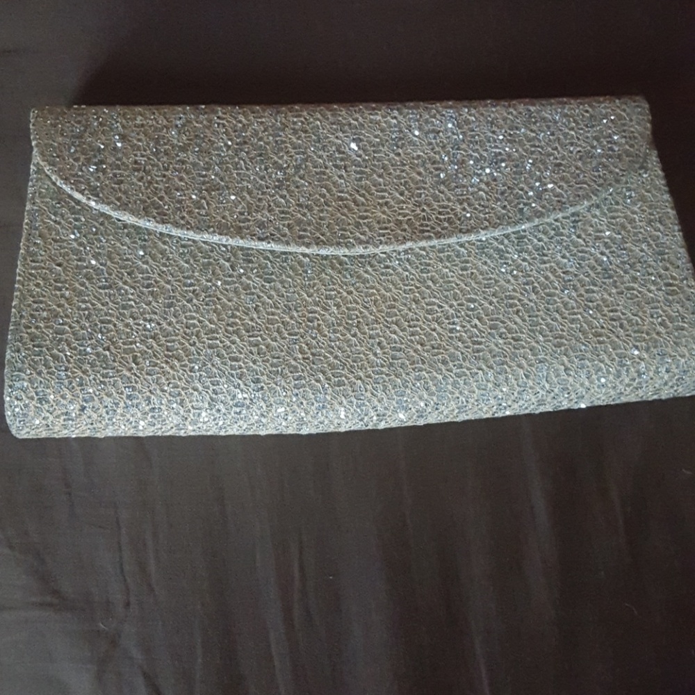 Gold Glitter Clutch Purse