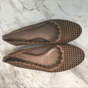 Chloe like new nude leather ballerina flats.