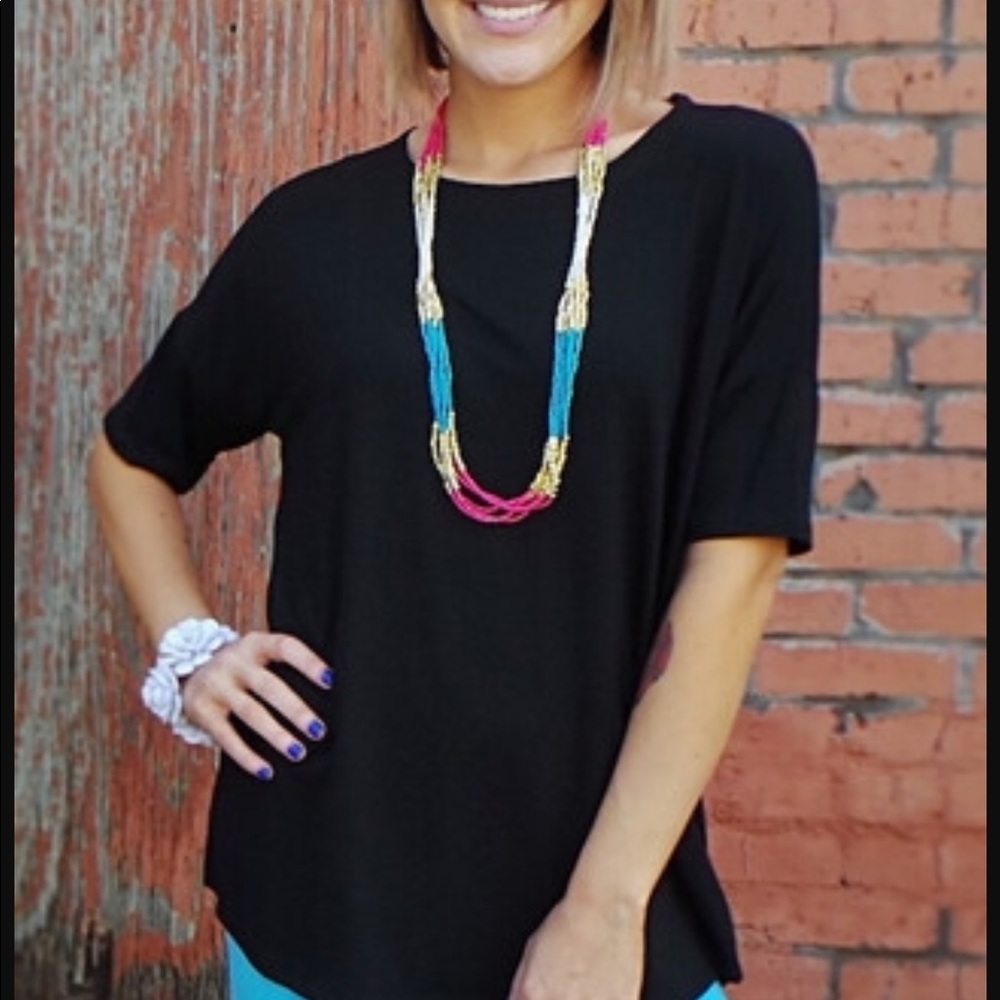 Short sleeve super soft high low top