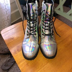 Holographic Combat Boots