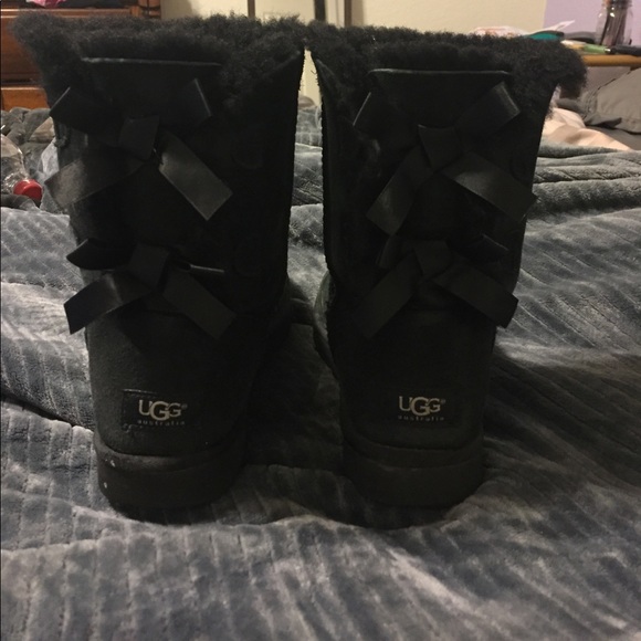 UGG Shoes - Bailey Bow Black Authentic Ugg Boots 🎀