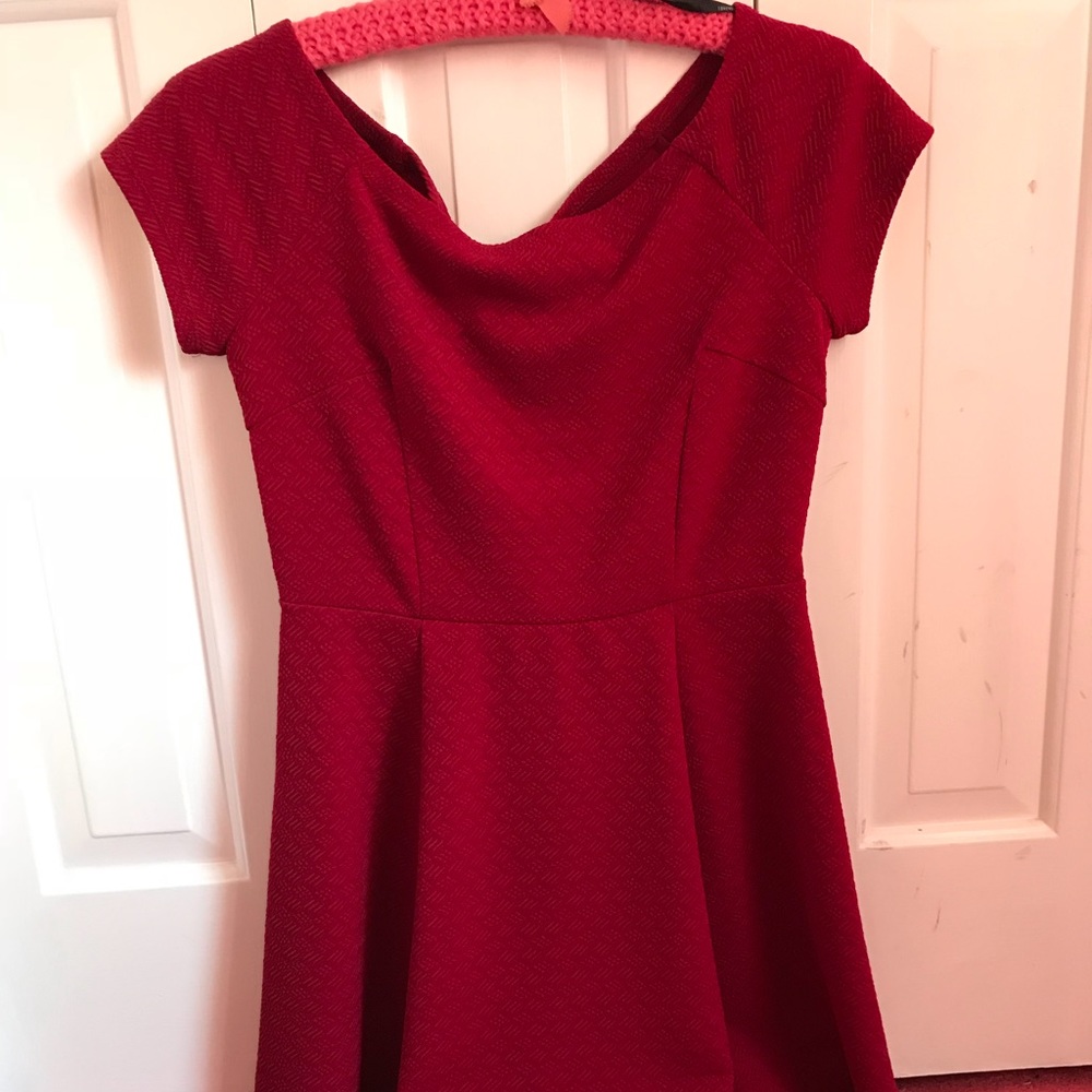 Red mini dress