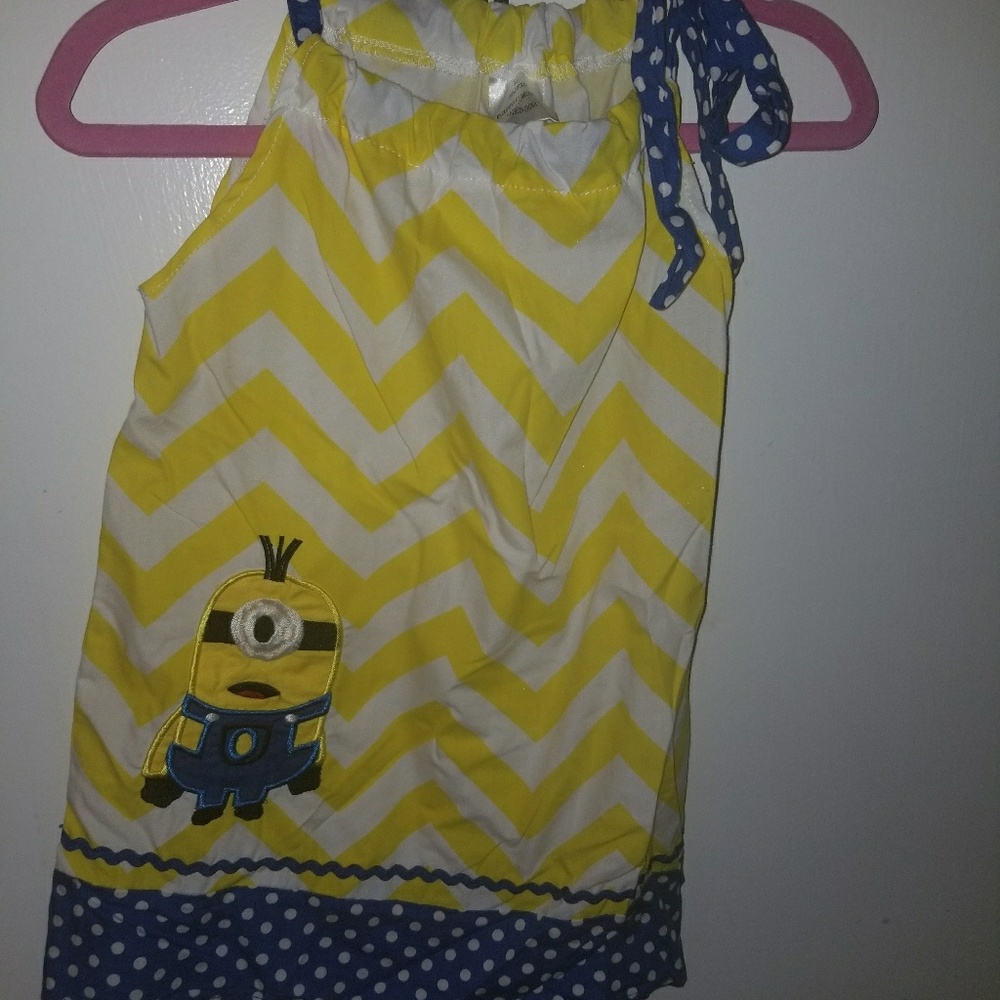 Minion Pillowcase Dress & Headband