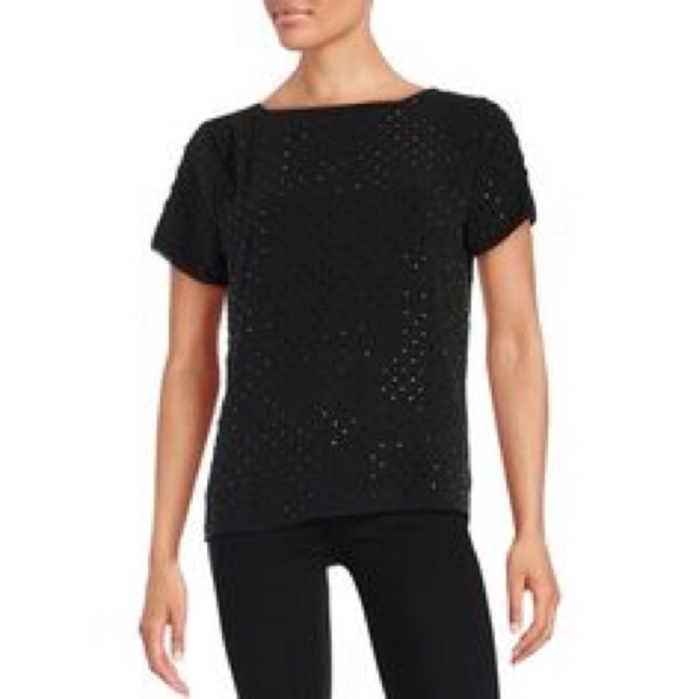 Karl Lagerfeld Studded Black Blouse