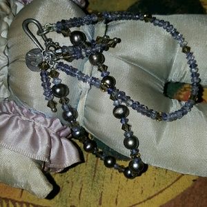 Freshwater pearls & Iolite bracelet