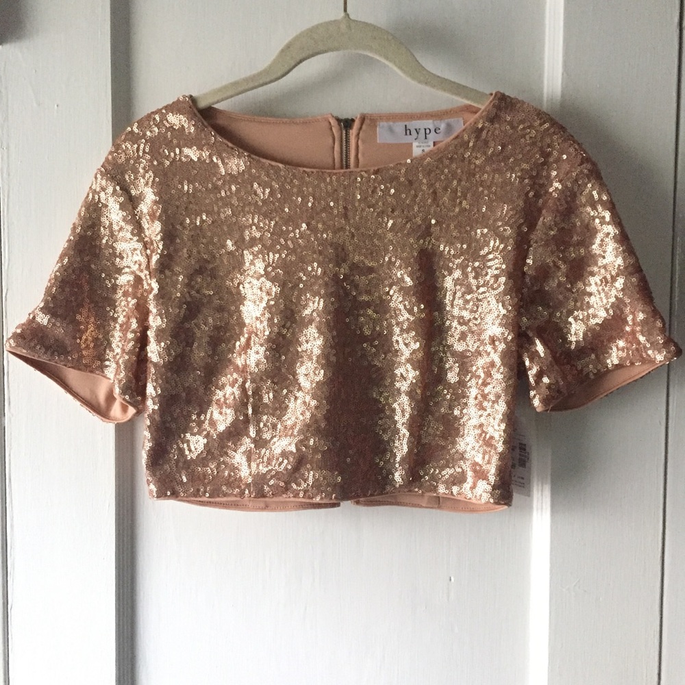 Sequin Crop Top T-shirt