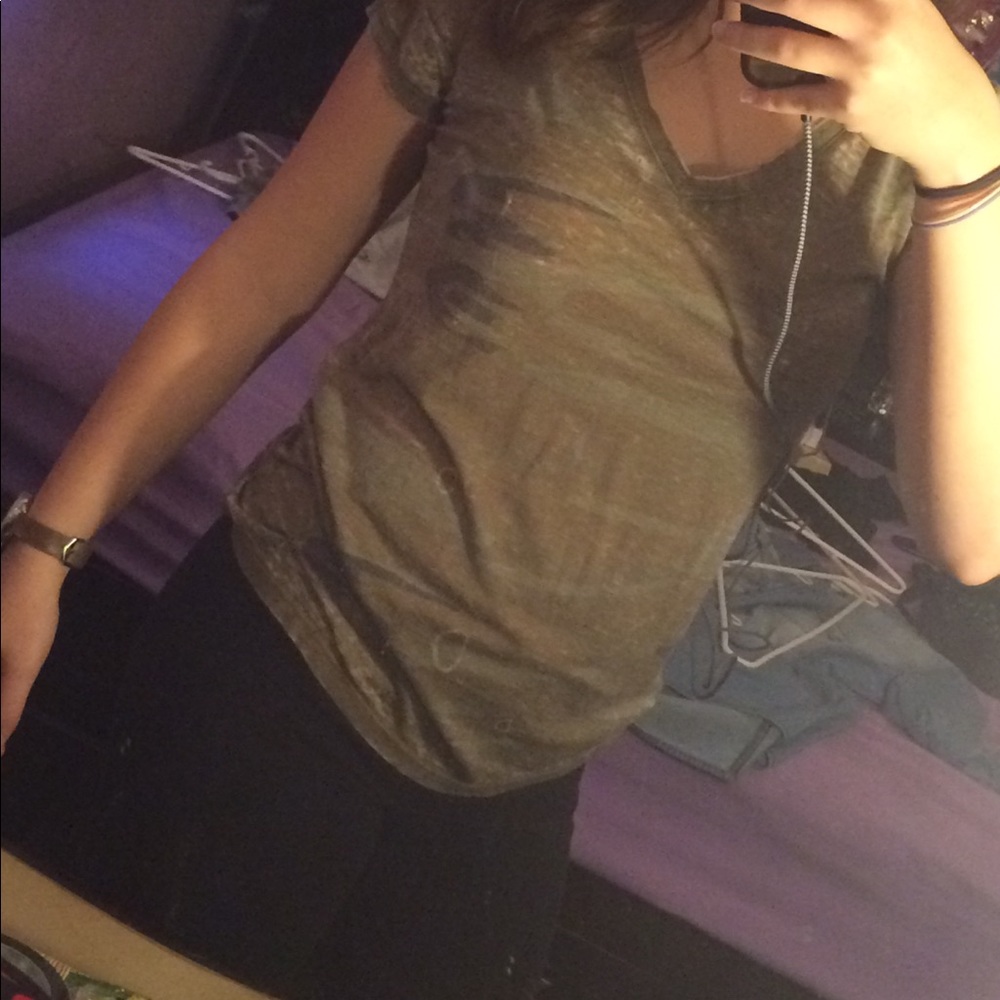 V-neck camouflage shirt