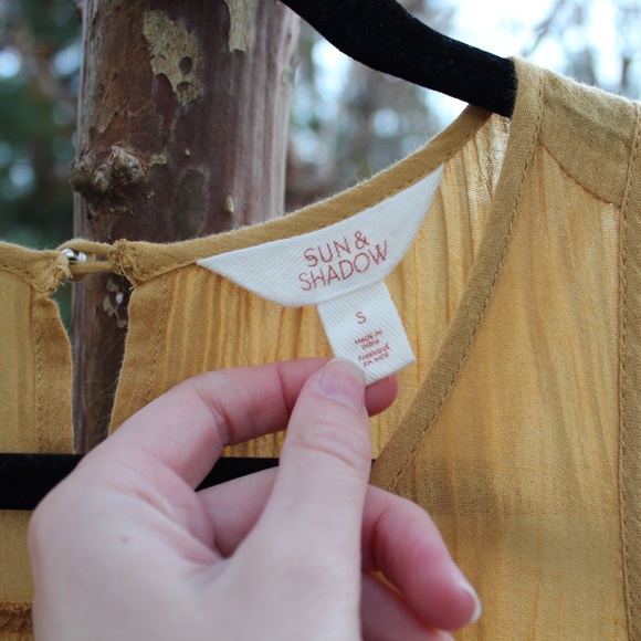 Nordstrom Sun & Shadow Yellow Embroidered Tank - Picture 6 of 8