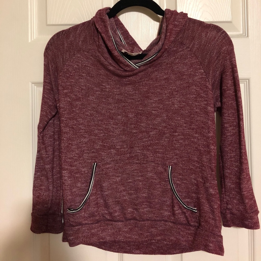 Cropped knit sweatshirt