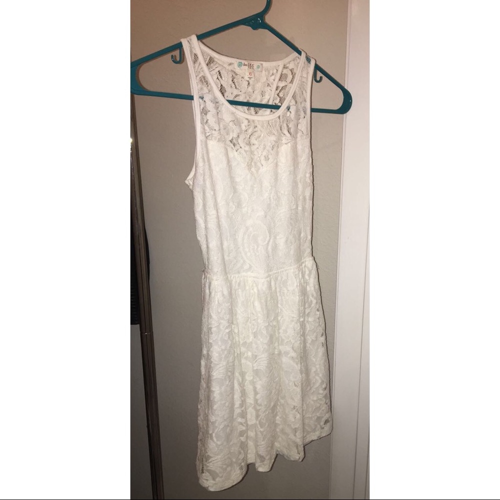 Cream lace cocktail dress!