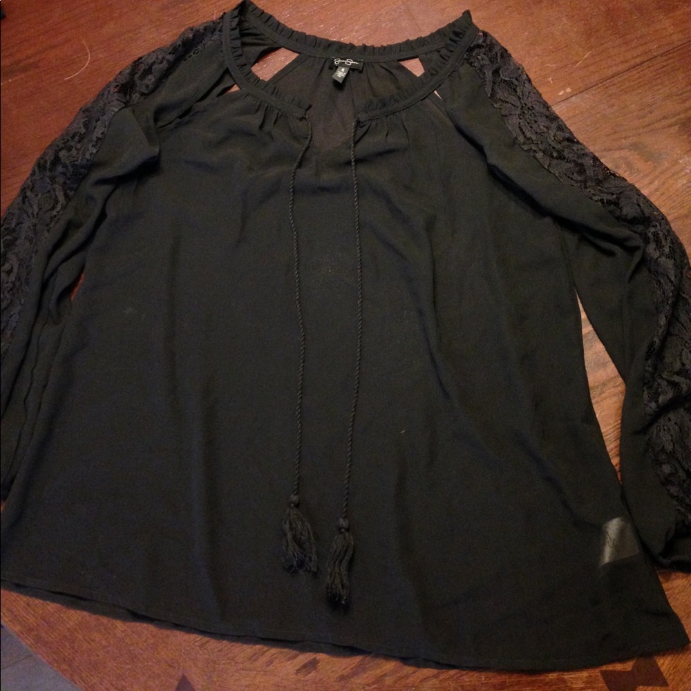 Jessica Simpson mesh/lacey long sleeve