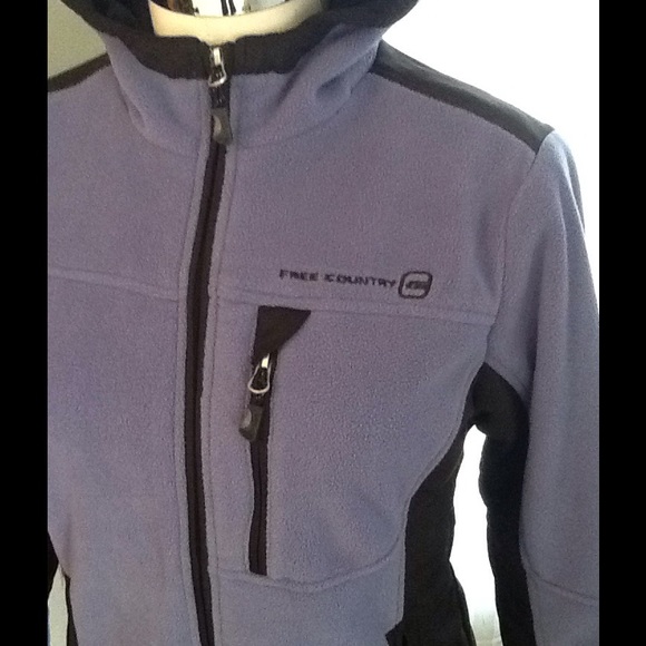 Free Country fleece and nylon hooded zip up coat - Picture 4 of 6