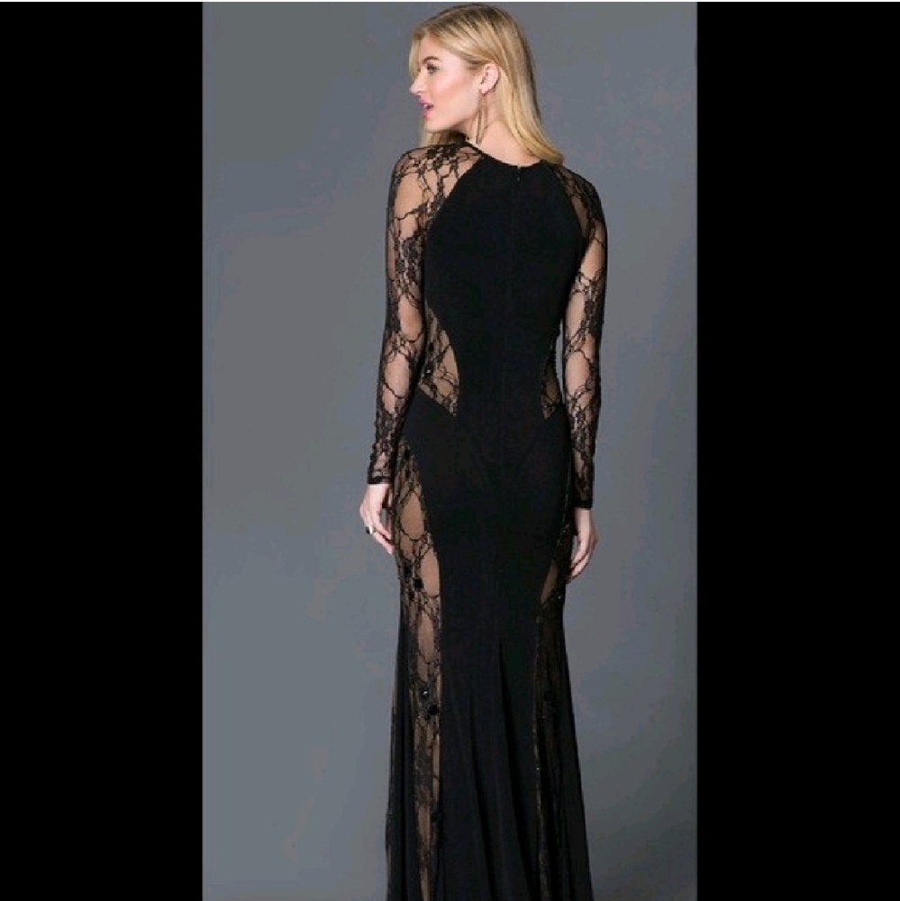 Black floor length prom/mardi gras dress