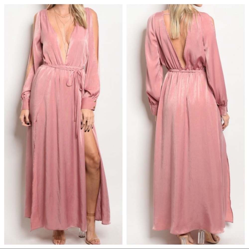 Light Pink Blush Maxi Dress