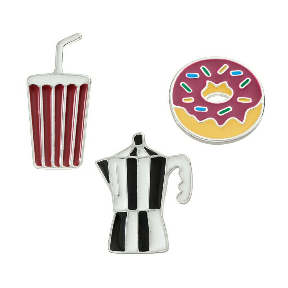 Lauren Conrad Donut, Moka Pot & Soft Drink Pin Set