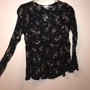 flowery print top