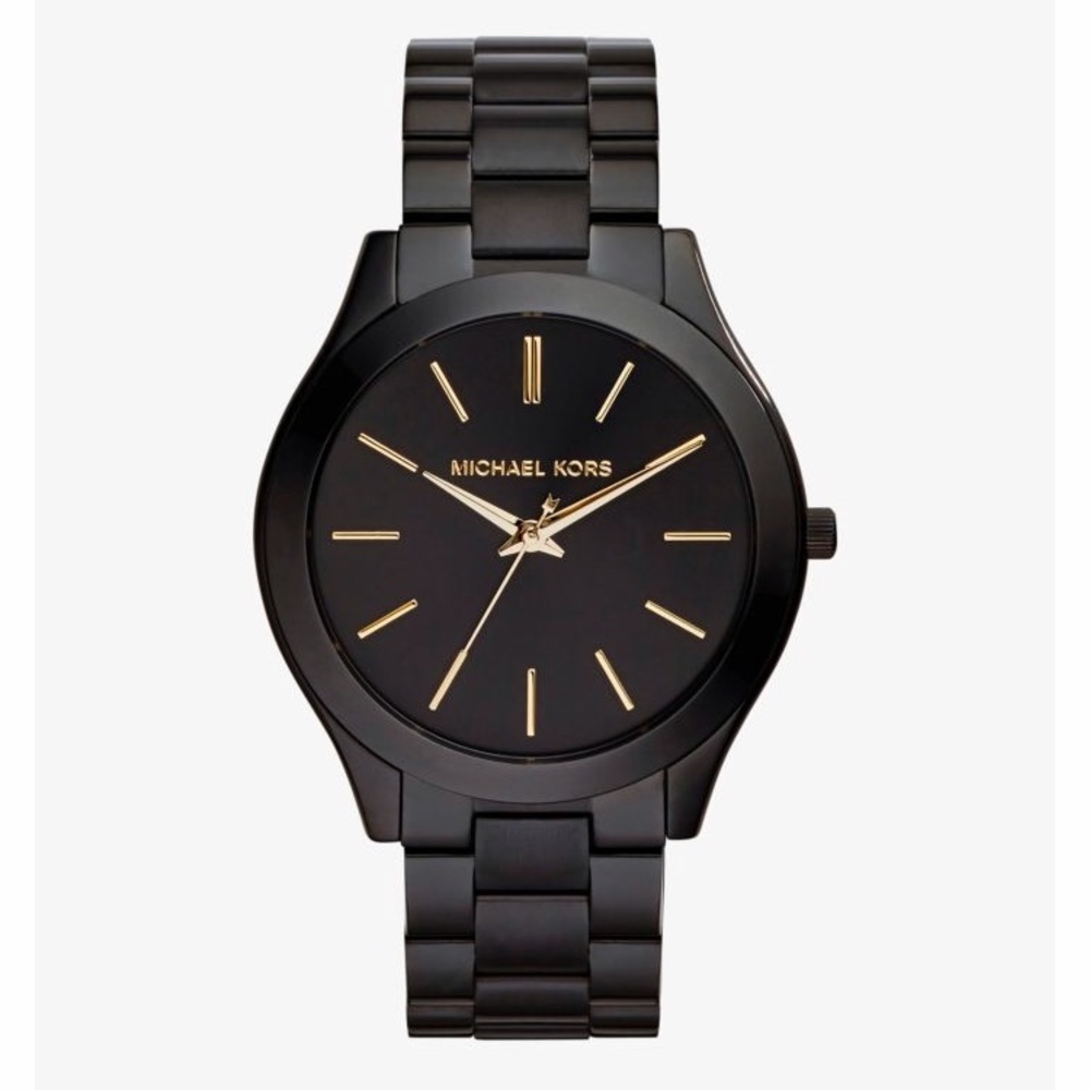 NWOT Michael Kors Slim Runway Black Watch