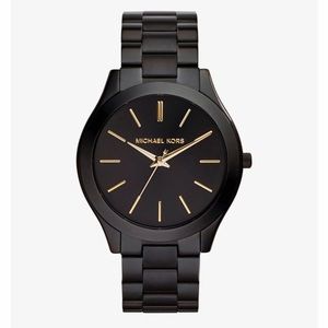 NWOT Michael Kors Slim Runway Black Watch