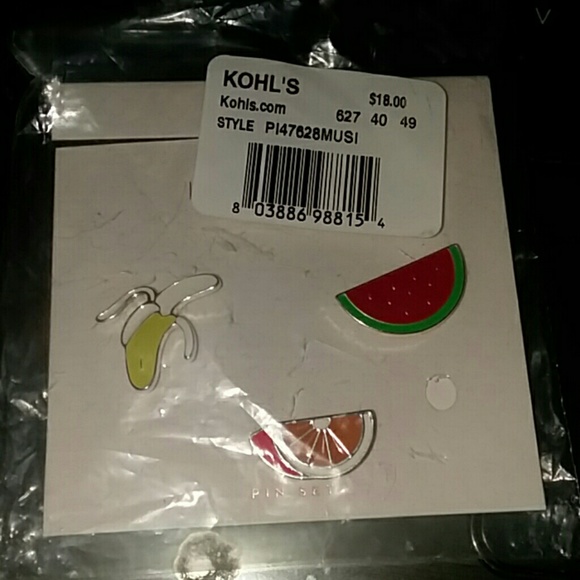 Lauren Conrad Banana & Melon Pin Set - Picture 2 of 3