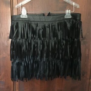 Fringe mini skirt