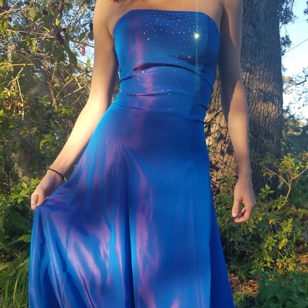 Amazing Shiny Blue and Purple Prom Dress