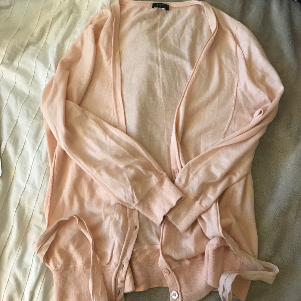 Pale pink J. Crew cardigan