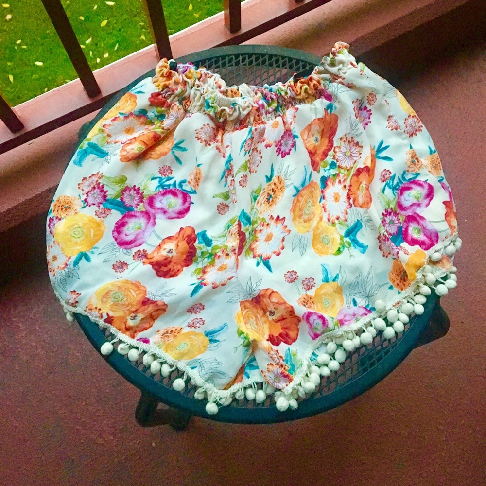 Floral Pom Pom shorts