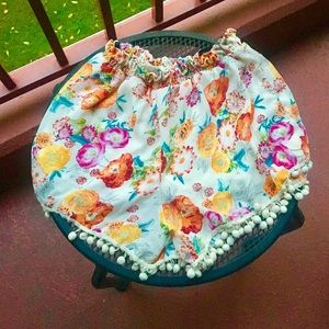 Floral Pom Pom shorts
