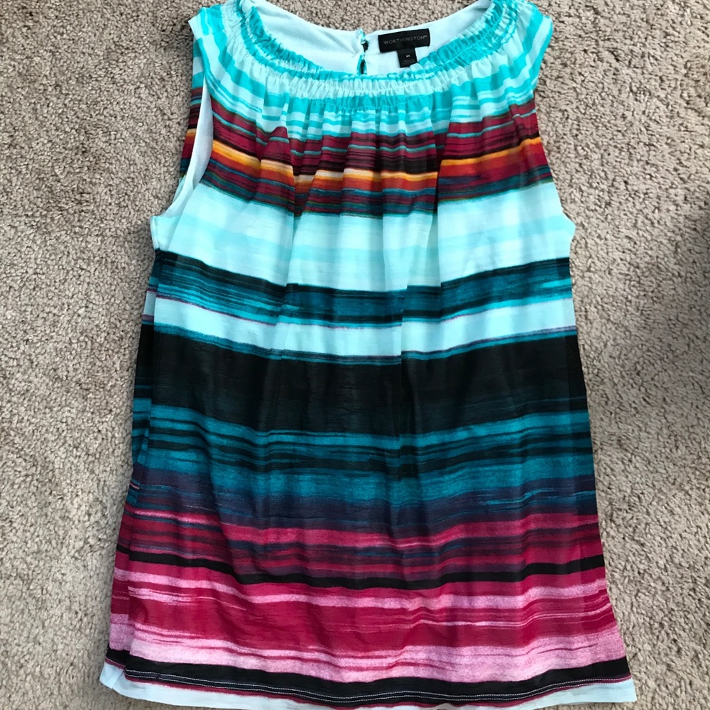 Traded- Worthington Multi Color Top