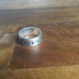 James Avery LOVE sterling silver ring