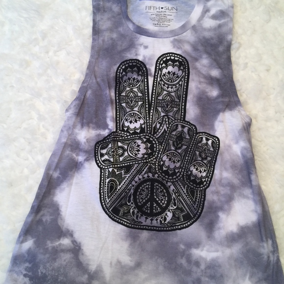 Fifth Sun Tops - Peace Tank Fifth Sun Tops - Peace Tank