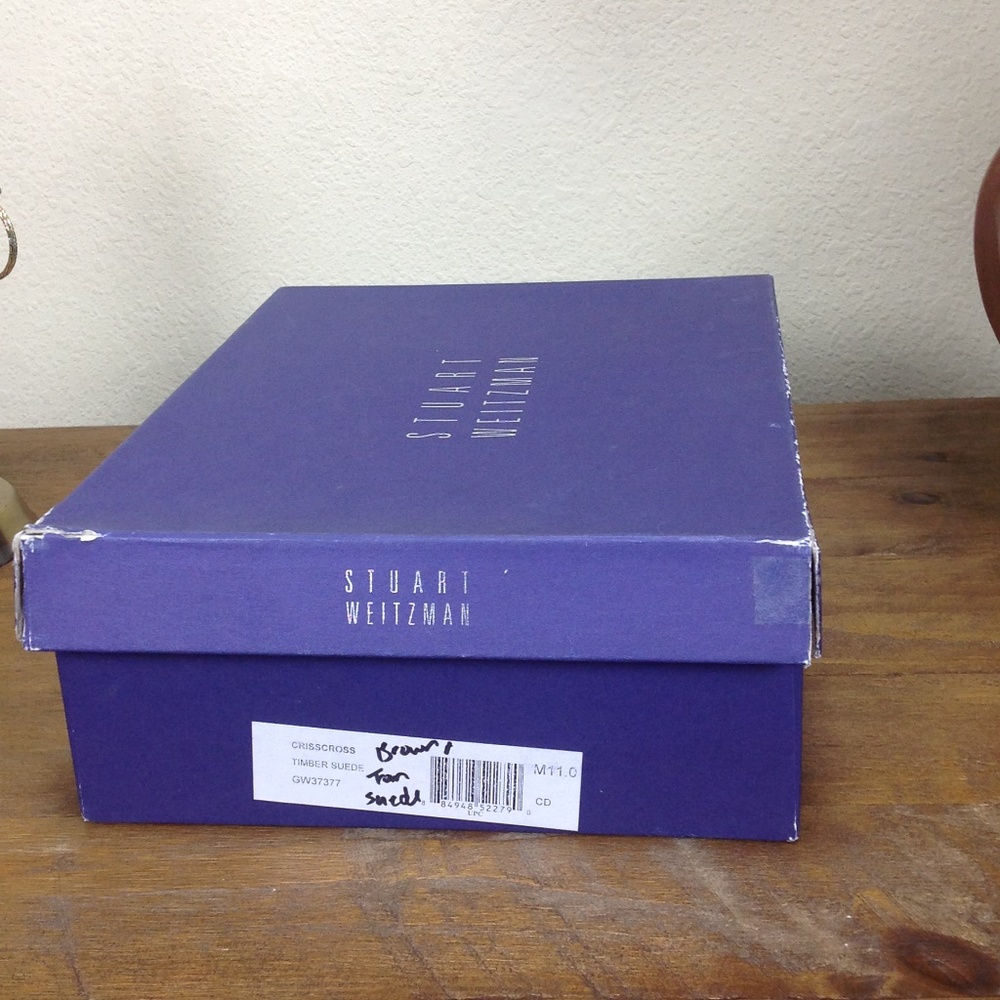Stuart Weitzman 2 Tone Suede Platform Heels - Picture 8 of 8