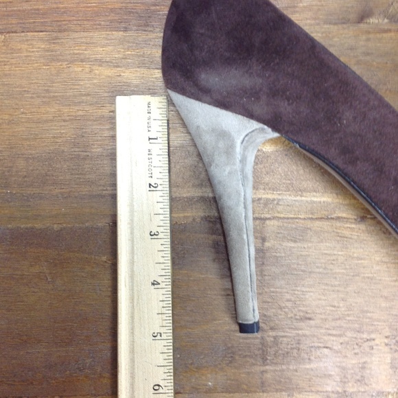 Stuart Weitzman 2 Tone Suede Platform Heels - Picture 7 of 8