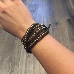Leather wrap bracelet
