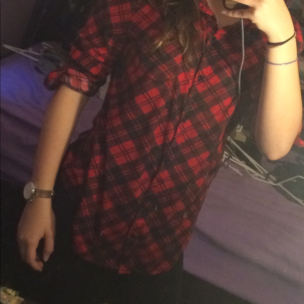 Button up plaid flannel