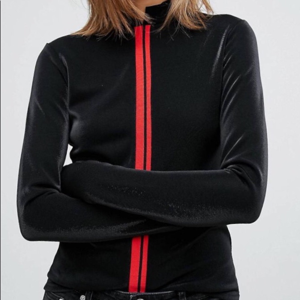 Cheap Monday Front Stripe Long Sleeve Top
