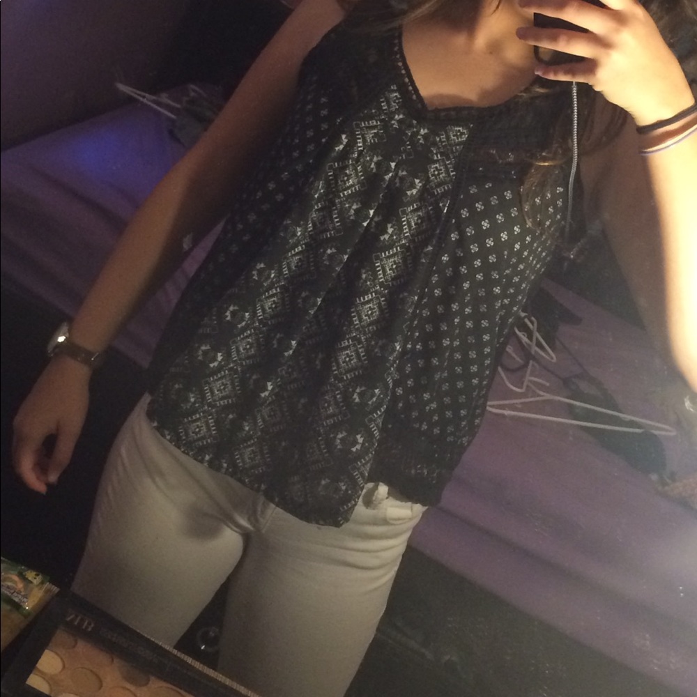 Black somewhat laced shirt