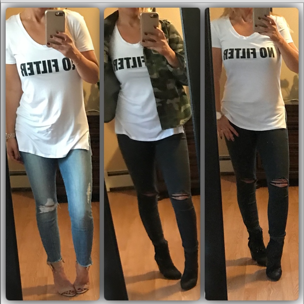 Last💜New💜No Filter t-shirt - Picture 3 of 6