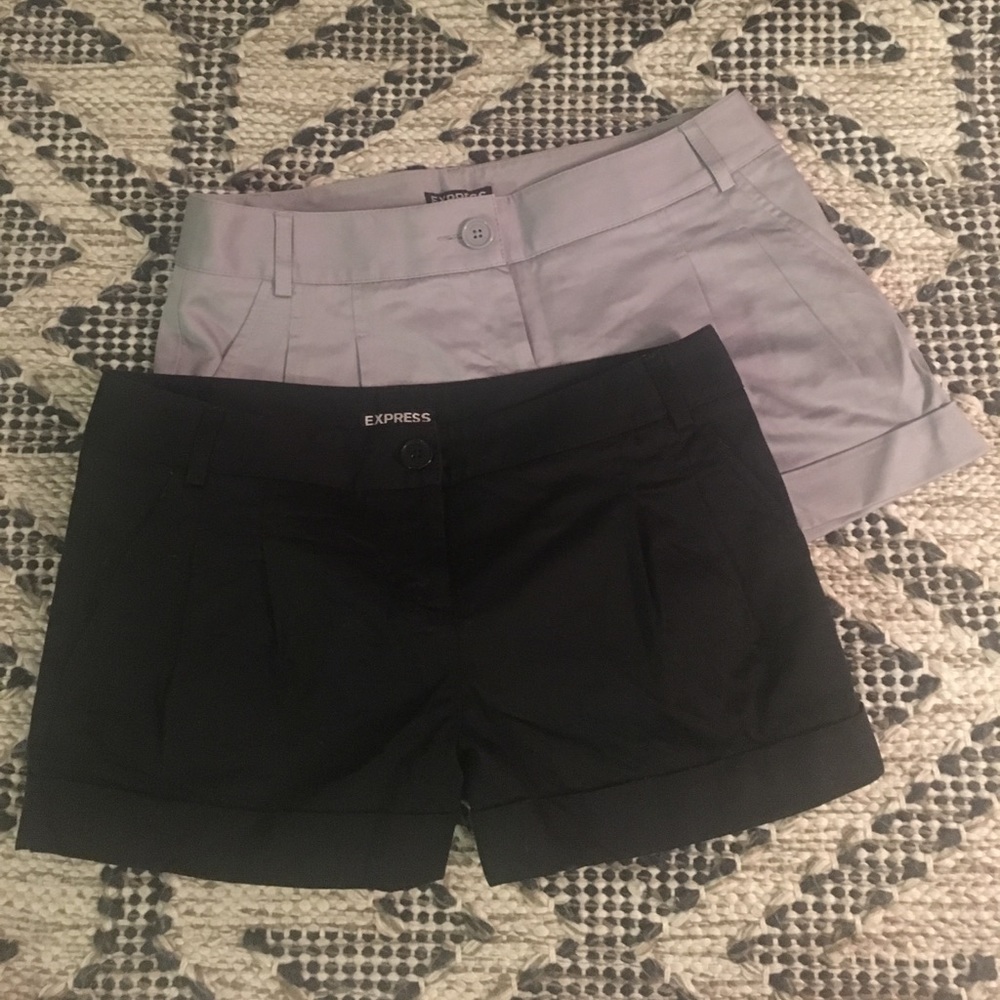 Grey and black express shorts