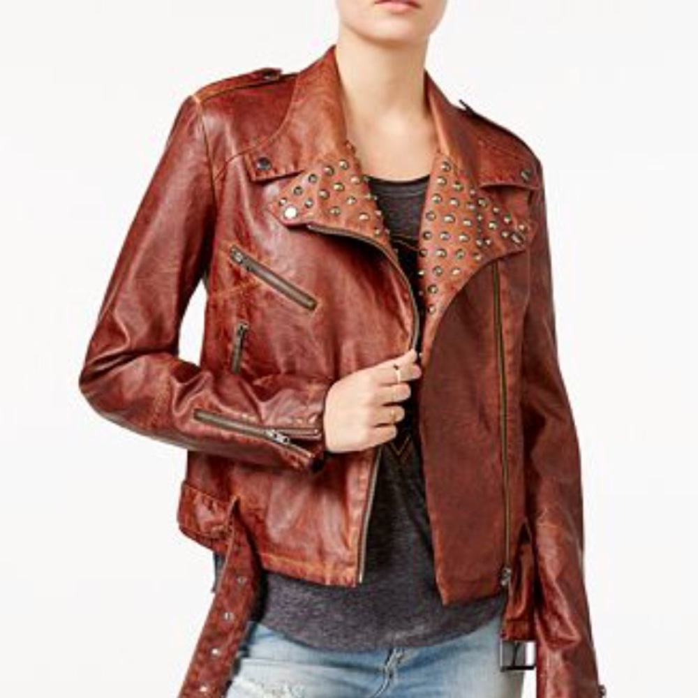 William Rast Faux Leather Moto Jacket