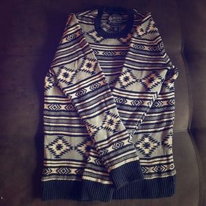 American Rag Blue and White printed sweater