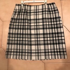 Eddie Bauer winter white wool rayon skirt