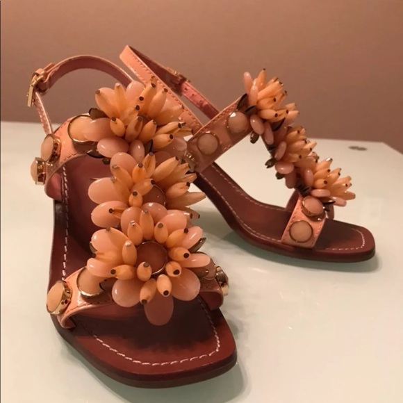 tory burch beaded sandals