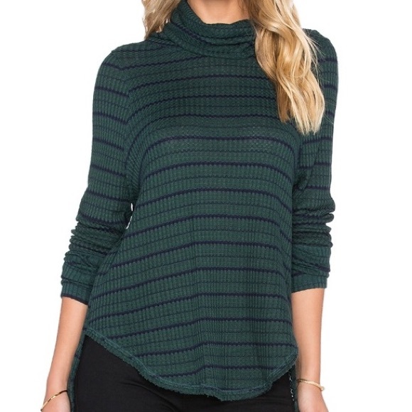 Free People Thermal Turtleneck Knit Top High-Low NWT Tunic XS S - Picture 7 of 8