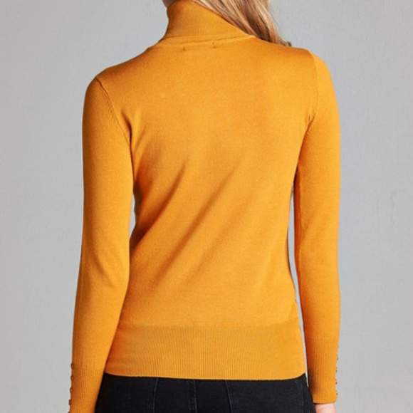 Basic Navy Long Sleeve Turtleneck - Picture 2 of 4