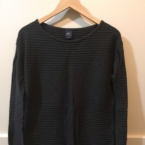 Maternity Gap dark gray ribbed tunic sweater