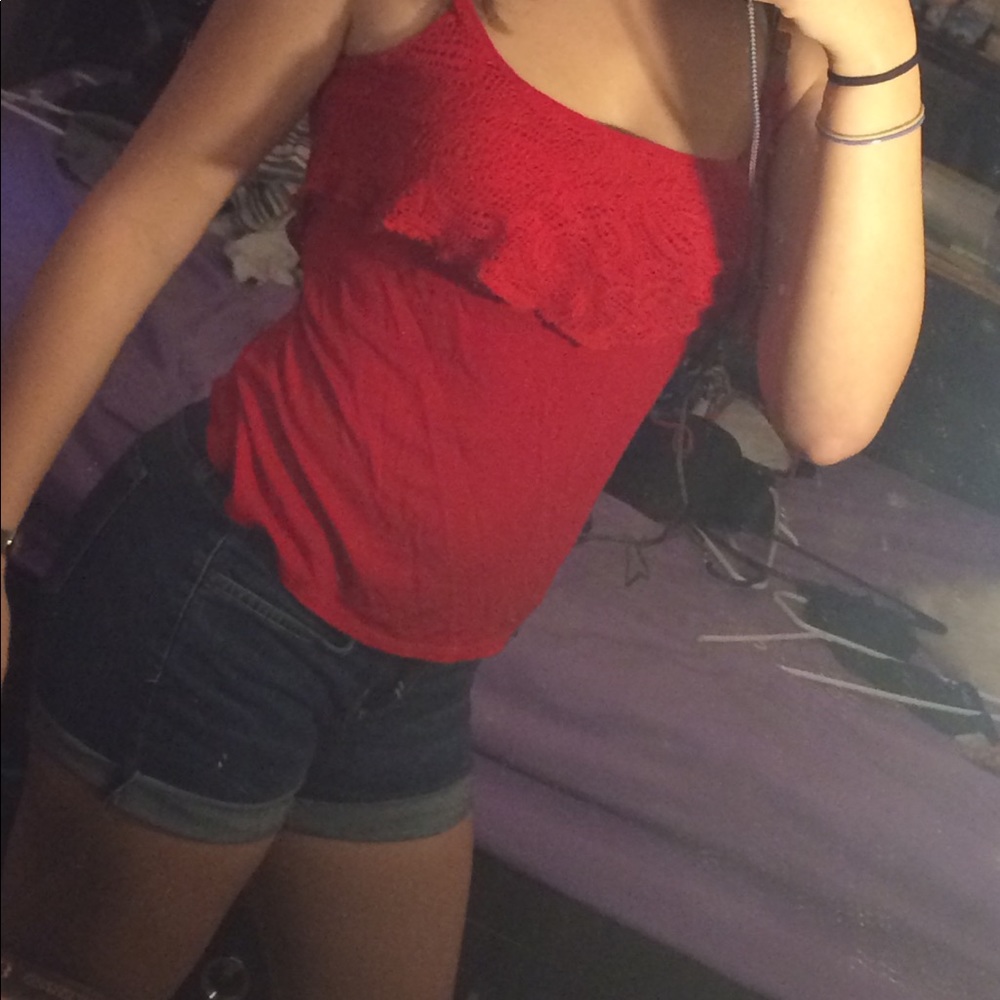Red tank top
